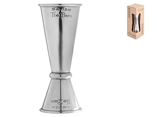 The bars Misurino Jigger per Cocktail, Acciaio Inox, 15/30 ml, Made in (K6D)