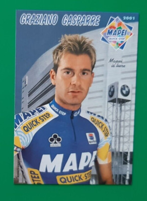 CYCLING cycling card GRAZIANO GASPARRE team MAPEI Quick Step 2001