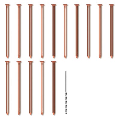 15Pcs Copper Nails for Killing Trees Stump Root, 3.14 Inch Long Pure Copper5300