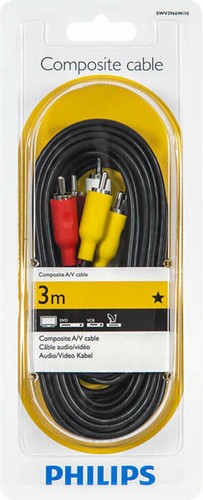 Câble Cinch Audio Vidéo 3 x mâle / 3 x mâle - 3 m - Philips - Photo 2/2
