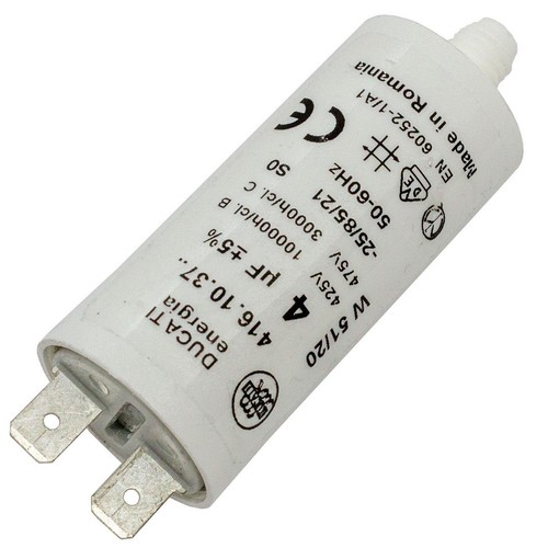 Anlaufkondensator 4 µF 400 V AC – Motorkondensator, 25 X 51 Mm, Stecker 2,8x0,8 Mm, ICAR