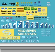 7 Lancia Stratos Mild Seven Group 5 1/32nd Scale Slot Car Decals
