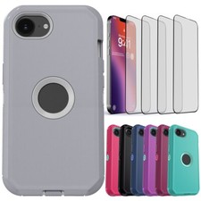 For iPhone 16e 16 Pro Max Plus Case Heavy Duty Shockproof Cover / Tempered Glass