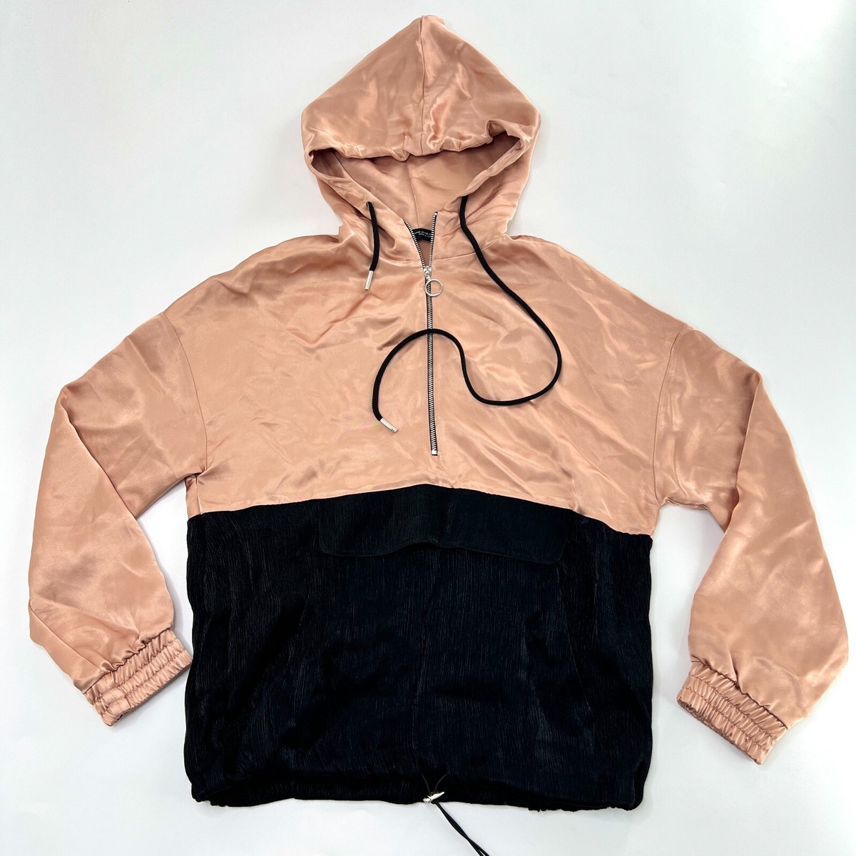 ZARA フード付きジャケット XS ZARA】カラーブロック フード付きジャケット | 2298/199/800
