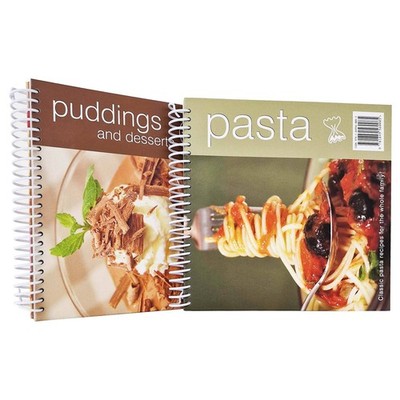 Pasta , Puddings and Desserts Recipes 2 Books Collection Set - Spiral Bound