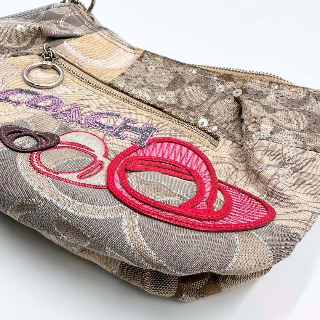 Good Condition Coach Signature Patchwork 2WAY Sho… - image 8