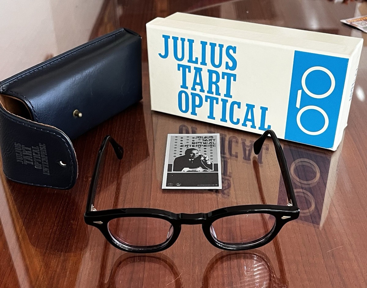 ■JULIUS TART OPTICAL ■AR ●46□24 ■BLACK Julius Tart Optical Full Rim Black Acetate Eyeglasses 46mm 24mm