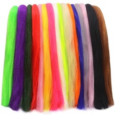 Faux Bucktail Fly Tying Materials Kit –12 & 16 Colors Synthetic Bucktail Hair...