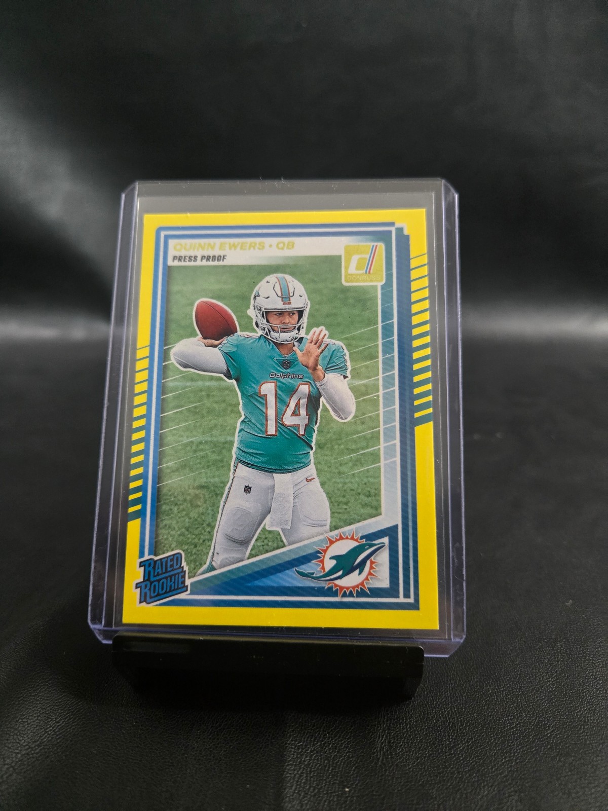 2025 Panini Donruss - Rated Rookie Quinn Ewers #342 Press Proof Yellow (RC)