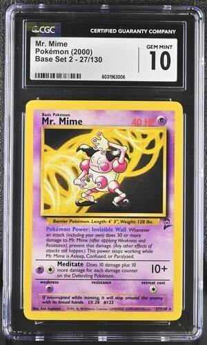 Mr. Mime graded CGC 10 for sale on eBay