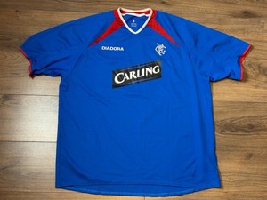 Glasgow Rangers FC Diadora Football Shirt Home 2003/2004/2005 Jersey Men Size L