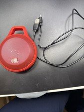 JBL Clip  Portable Red Wireless Bluetooth Speaker TESTED WORKING