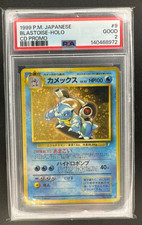 Pokemon 1999 CD PROMO #9 Blastoise Holo Japanese Good PSA 2