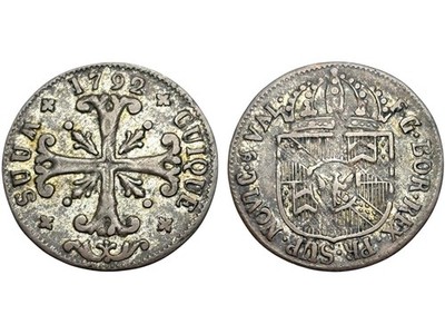 Switzerland, Neuchâtel, 1/2 Batzen, 1792. KM 47 [MON_2874]