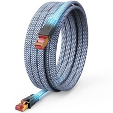 Cat 8 Ethernet Cable 50 FT, Braided Heavy Duty High Speed Internet/LAN/Networ...