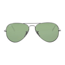 Ray-Ban RB3025 W0879 Polished Gunmetal Aviator Classic G-15 Green 58-14