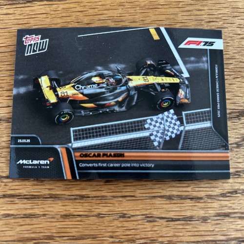 Oscar Piastri – Oscar Piastri - 2025 Formula 1® Topps NOW® Card 21 - PR: 857