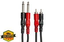 Hosa CPR-204 Stereo Interconnect Dual 1/4 TS to Dual RCA 13 Feet