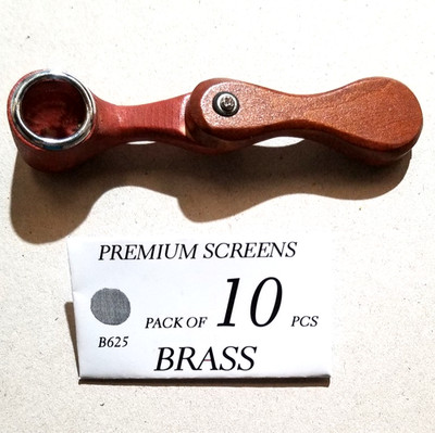 4'' Foldable Tobacco Smoking monkey Pipe fisherman With Pack Of 10 Brass Screens