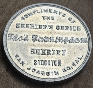 Stockton Courthouse 1891 San Joaquin California So called Dollar Medal HK 623