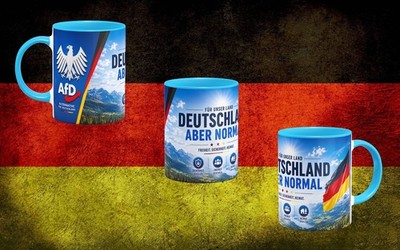 AFD Tasse Deutschland aber normal #1 Hellblaue Edition Limited Edition limitiert