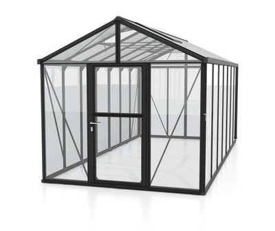 Vitavia Premium Gewächshaus Zeus 13800 258x540cm Kombiverglasung ESG/HKP schwarz