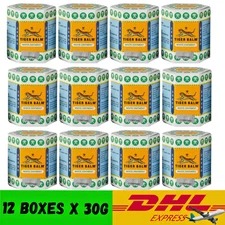 12x Tiger Balm White Ointment 30g for Headache, Muscle Pain Relief & Massage