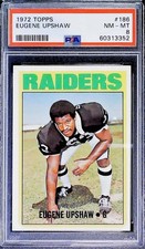 1972 Topps Football #186 Eugene Upshaw Raiders PSA 8 NM-MT Trading Card