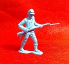 Marx vintage Custer's Last Stand playset advancing soldier light blue Reb lot#8