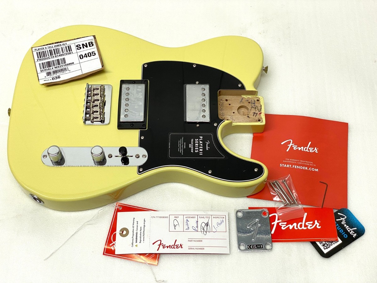 Genuine Fender Tele HH Player II LOADED BODY Yellow Telecaster