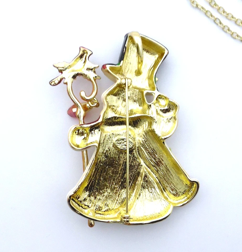 Kirks Folly Dapper Dan Muñeco de Nieve Navidad Pin Colgante Collar* Foto 3 de 3