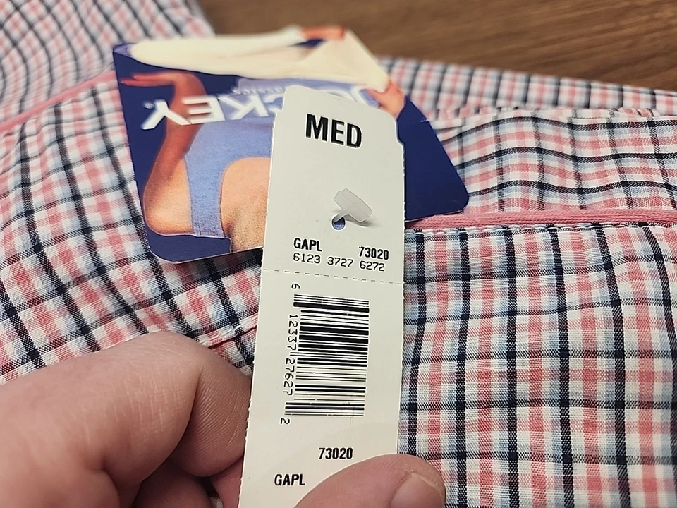 Vtg Jockey Women's Pink Black Checkered Pajamas Sleepwear 2-Pc Set, Medium ~ NWT - Image 3 of 4