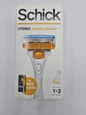Schick Hydro Skin Stubble Eraser Razor with 2 Razor Refill Blades