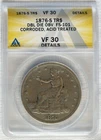 1876-S Trade Dollar $1 DDO Doubled Die Obverse FS-101 ANACS VF30 Details
