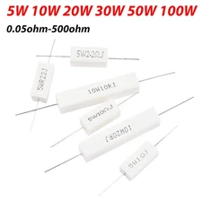 Ceramic Cement Power Wirewound Resistance Resistors 5W 10W 20W 30W 50W 100W