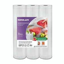 Vacuum Sealer Bags Rolls for Food, 3 Rolls 11" x 20' Commercial Grade BPA Fre...