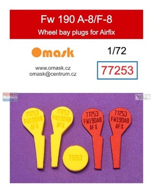 OMK77253 1:72 Omask Wheel Bay Plugs - Fw190A-8 Fw190F-8 (AFX kit)