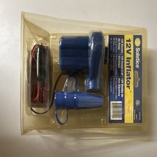 Solstice 12V Electric Inflator Air Pump Model 19150 Blue Cigarette Lighter Plug