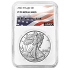 2023-W Proof $1 American Silver Eagle NGC PF70UC Flag Label