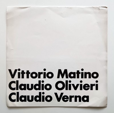 Matino/Olivieri/Verna Galleria Quattro venti Palermo 1975 Invito/Ephemera