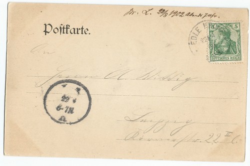 Gruss Aus Edle Krone Germany UDB Vintage Early 1900's Postcard - Picture 2 of 2