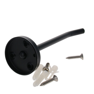 50-120mm Height Wall-Mount Coat Robe Hook Towel Hanger Stainless Steel  Black