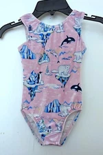 Destira Gymnastics Leotard "Polar Vibes" Multi-Color Velour Size CXS