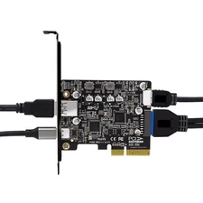 PCIe to USB 3.2 Gen2 Adapter 10 Gbps Expansion Card With Dual 2.2A Ports