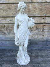 90cm Statue en Pierre Reconstitué Sculpture de Jardin Ancien Parc Château Bassin