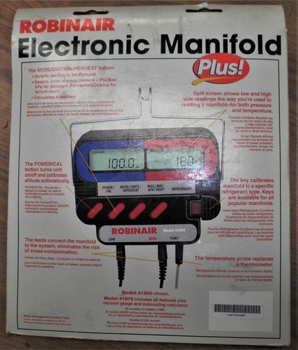 ROBINAIR ELECTRONIC MANIFOLD PLUS 41875 - Picture 2 of 6