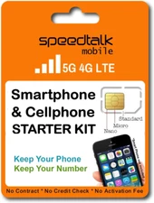 Pre-Paid SIM Card Starter Kit – No Contract Wireless Plans from $5/Mo Talk Text 