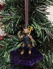 DISNEY STORE MARVEL GUARDIANS OF GALAXY ROCKET RACCOON CUSTOM CHRISTMAS ORNAMENT