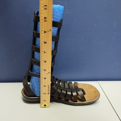 Mia Gladiator Sandals Womens Size 7.5M Black Leather Straps Open Toe Back Zipper - Picture 8 of 12