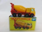 Vintage Lesney Matchbox 21 Foden Concrete Truck Cement Mixer Yellow/Orange w/Box